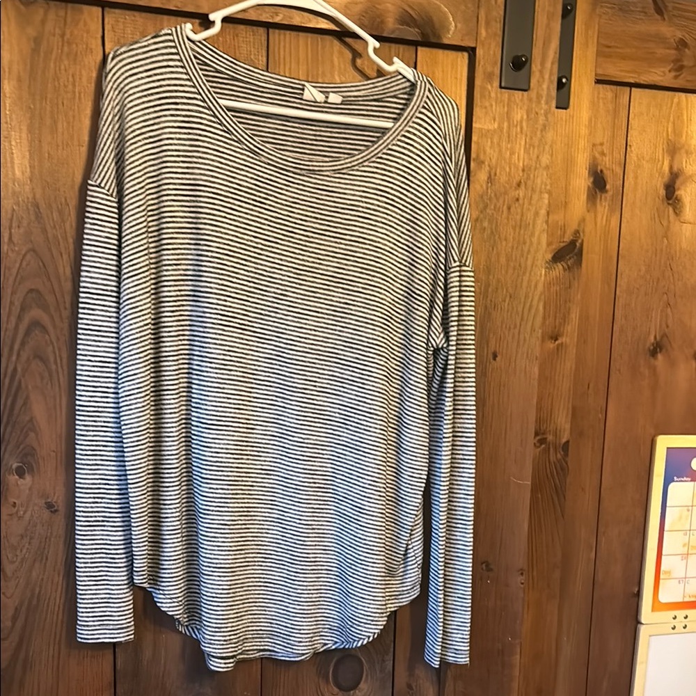 GAP Long-sleeved Women’s size Large Stripped shirt